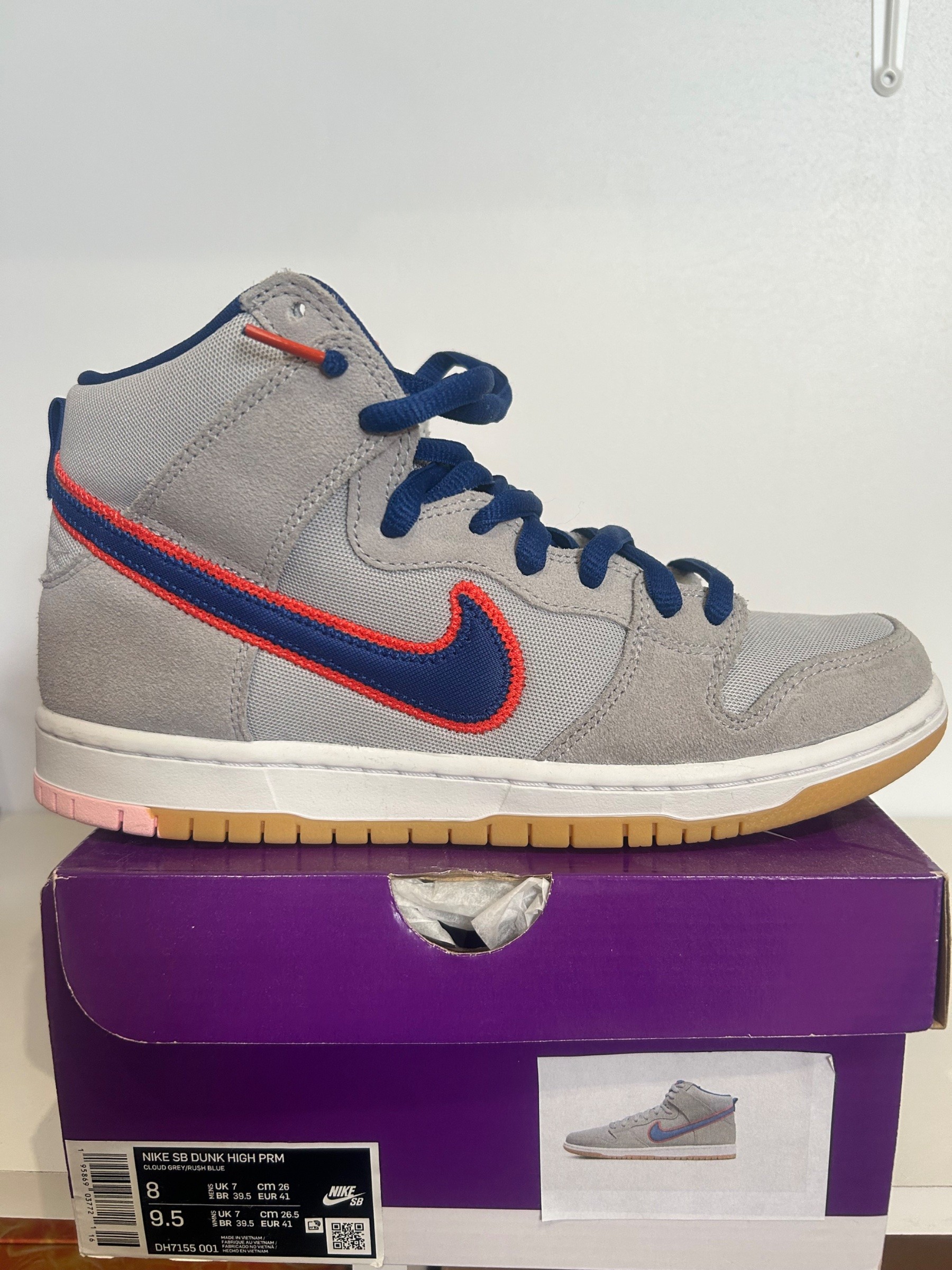 Photo de Nike SB Dunk High Pro Cloud Grey/Navy-Orange