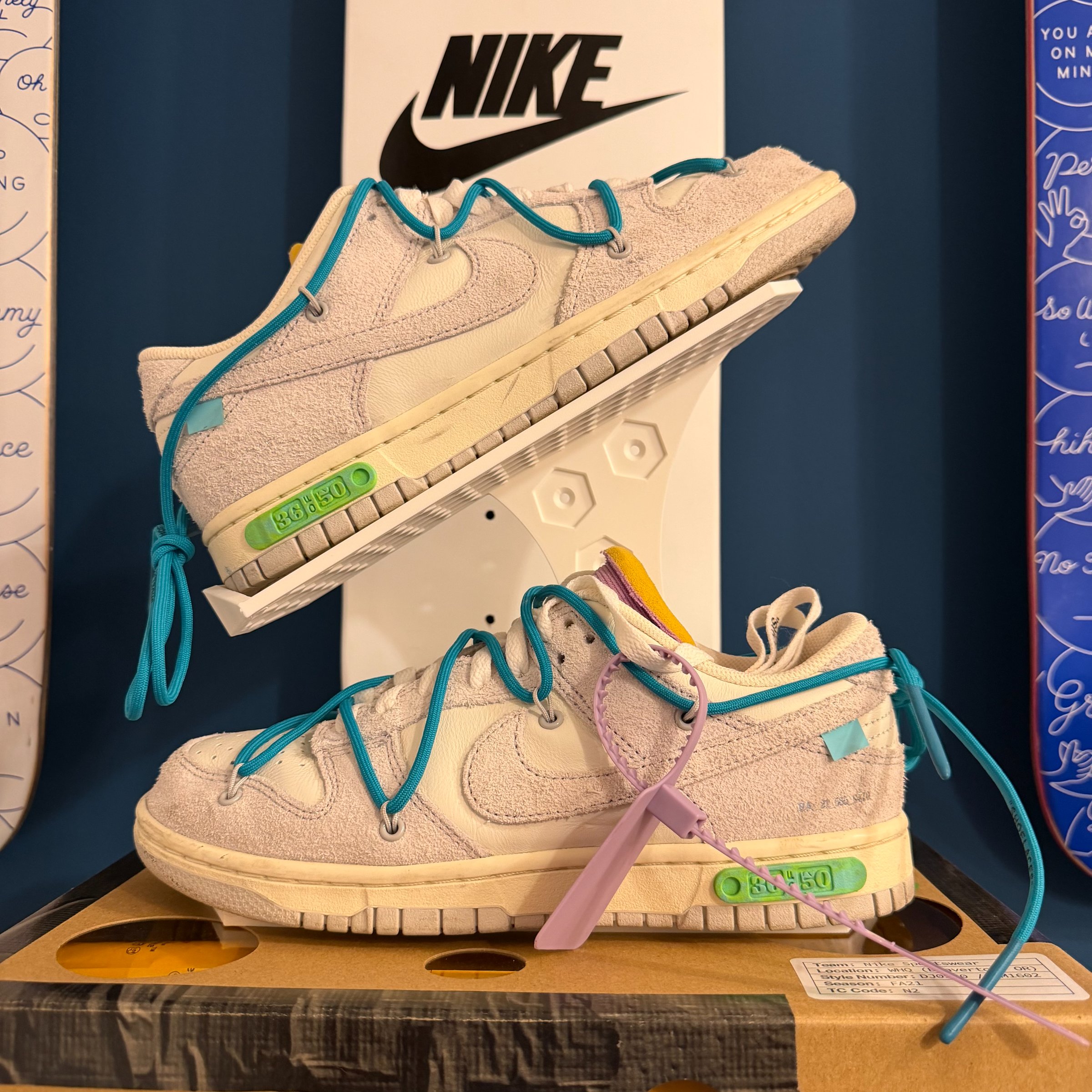 Photo de Nike Dunk x Off-White Low Sail/Neutral Grey-Energy (Lot 36 of 50)