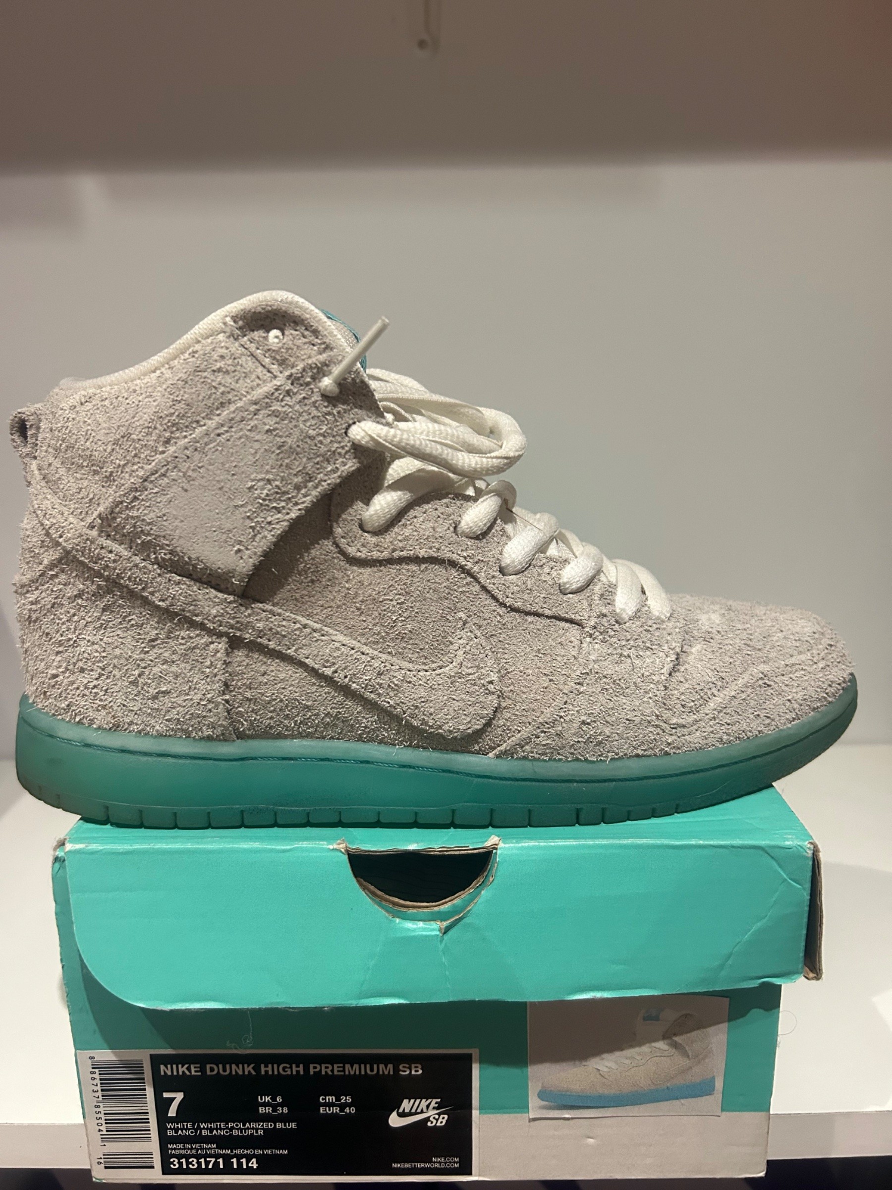 Photo de Nike Dunk High Premium SB White/White-Polarized Blue