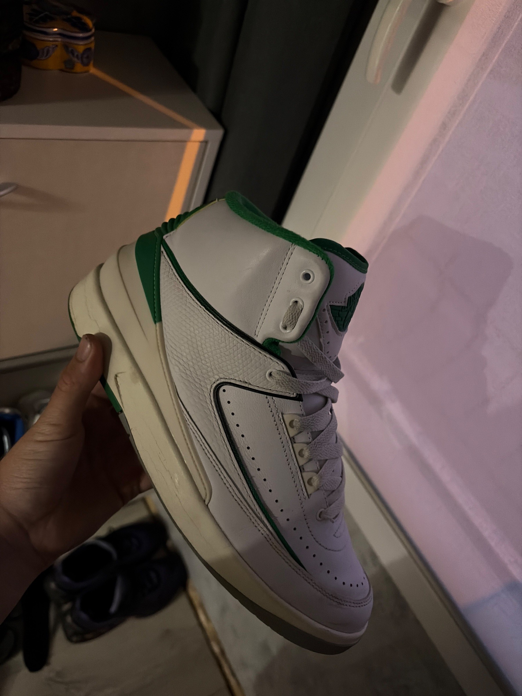 Photo de Air Jordan 2 Retro White/Lucky Green