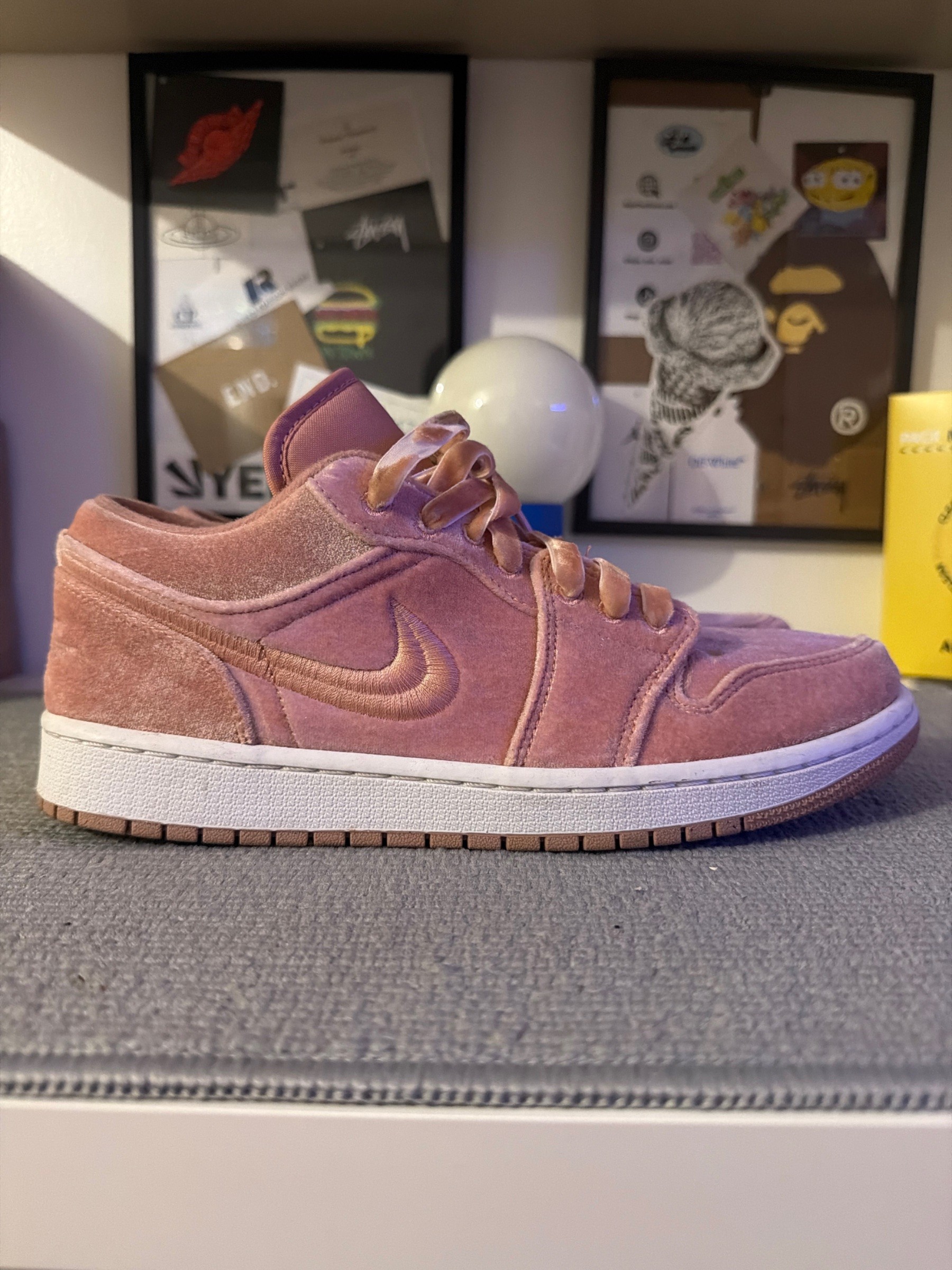 Photo de Air Jordan 1 Low SE Pink Velvet Rust Pink/White/Rust Pink