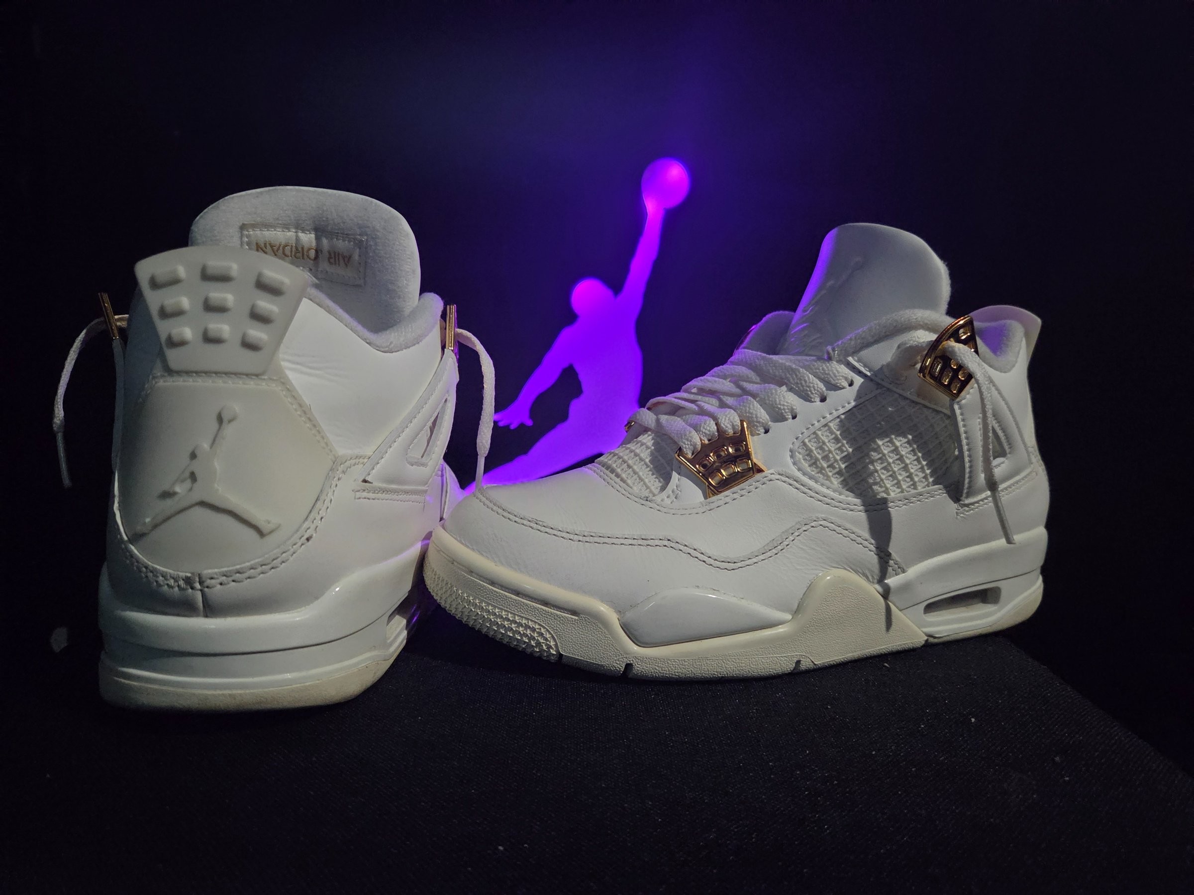 Photo de Air Jordan 4 Retro White/Metallic Gold