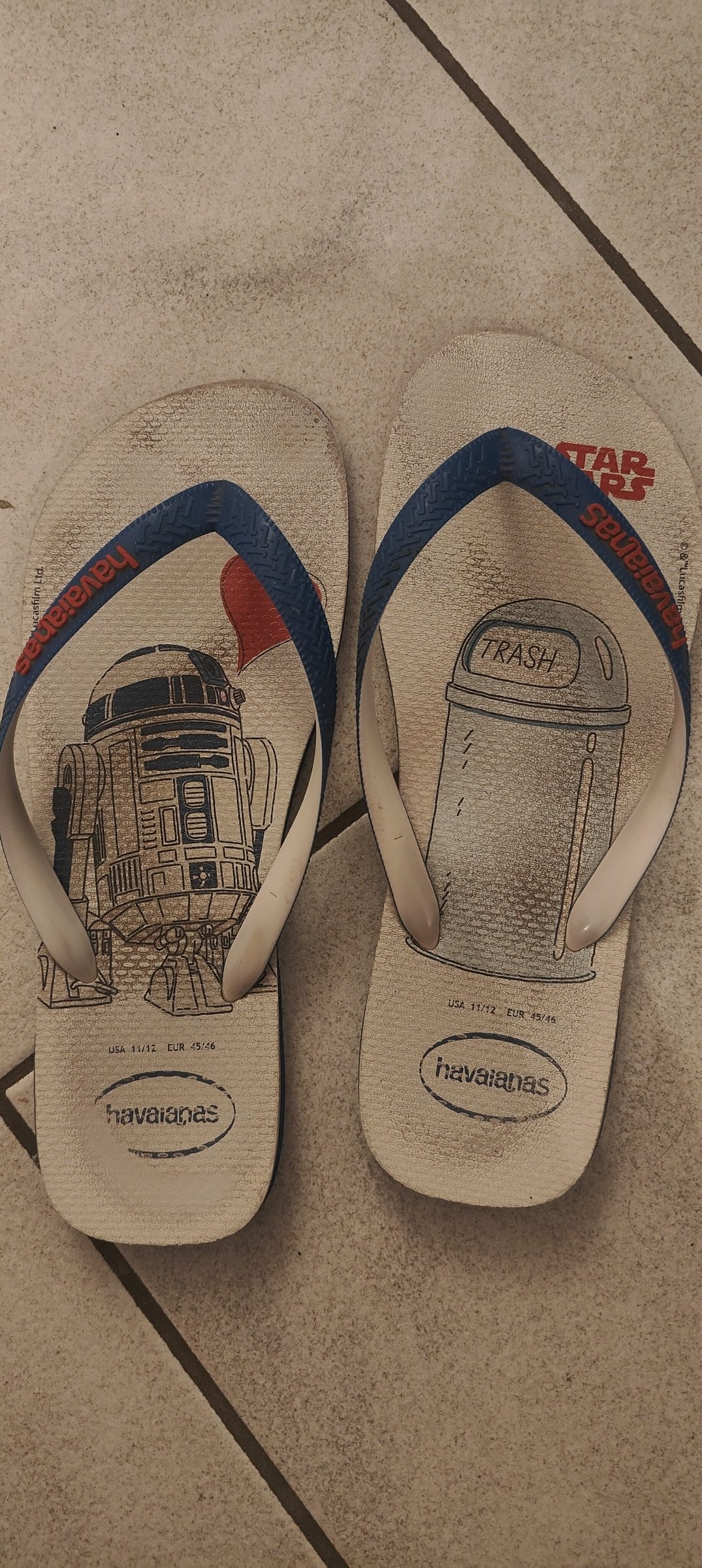Photo de Havaianas Star Wars Flip Flops White/Blue/R2-D2