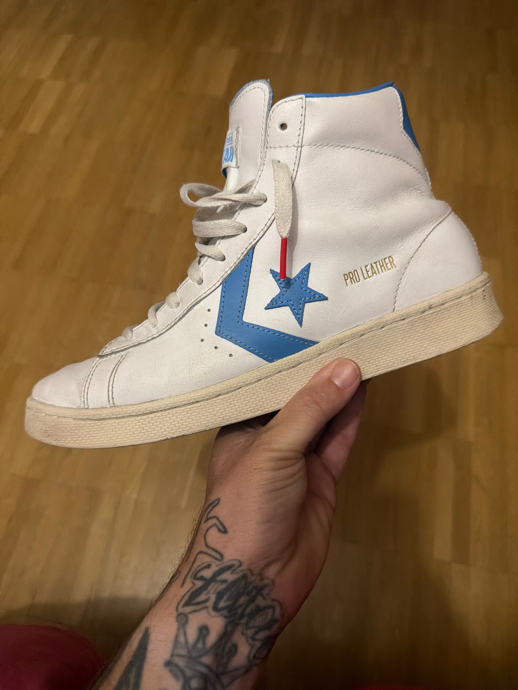 Photo de Converse Pro Leather Hi White/Blue