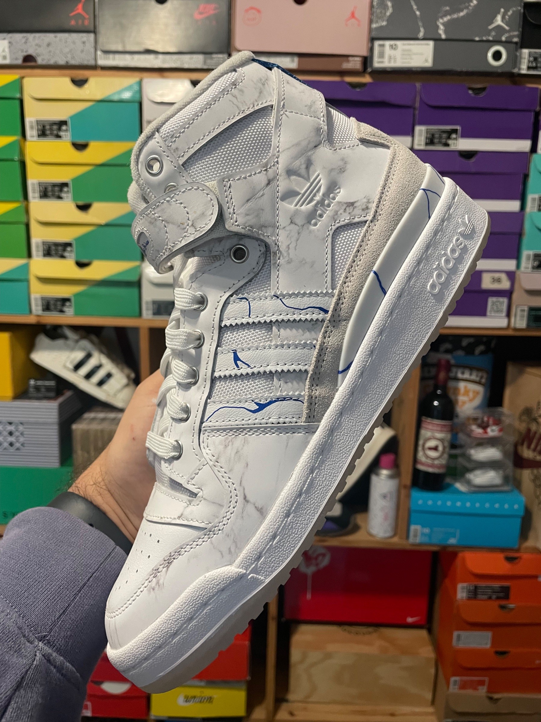 Photo de adidas Forum High x Shinzo Paris Marble White/Blue