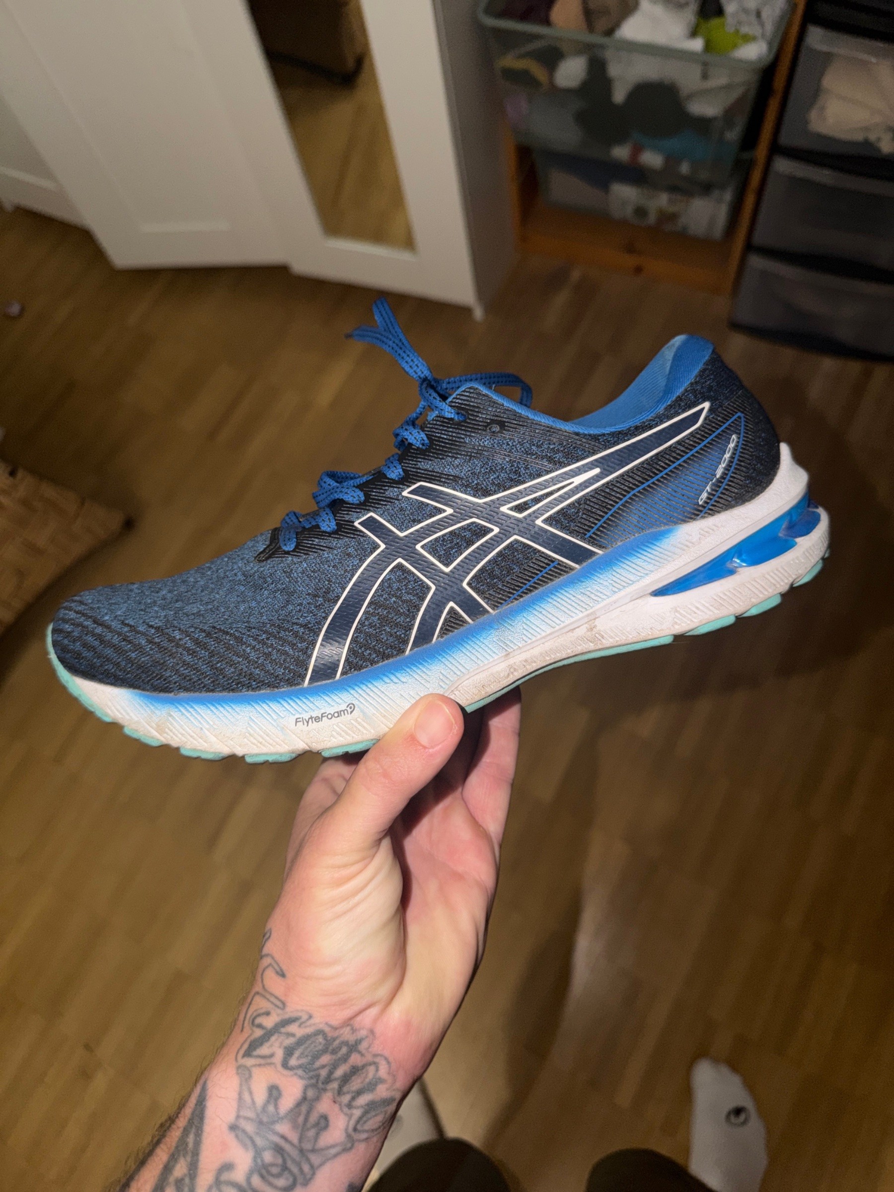 Photo de ASICS Gel-Nimbus 24 Blue/White/Mint