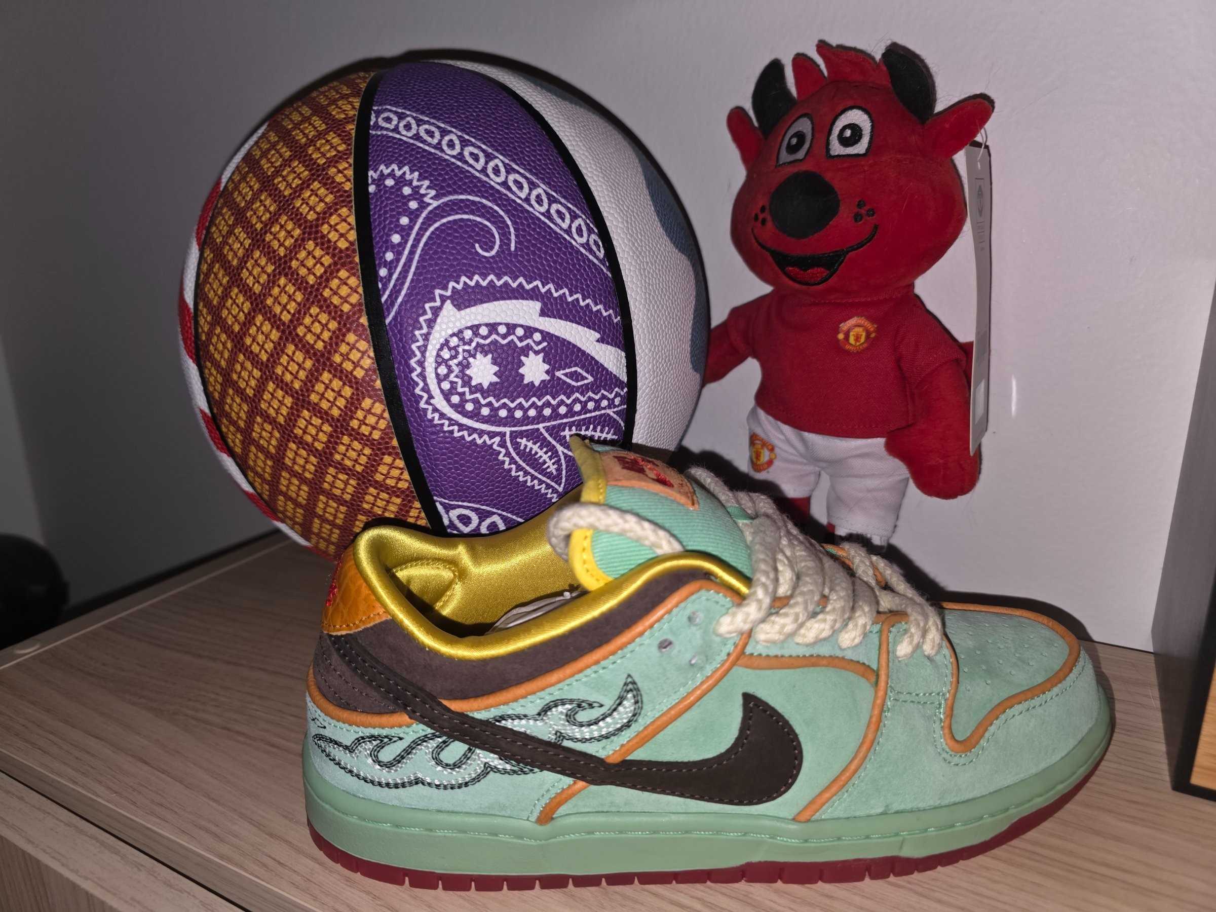Photo de Nike SB Dunk Low Rodeo Tourmaline Mint/Brown/Orange (Horchata-style)
