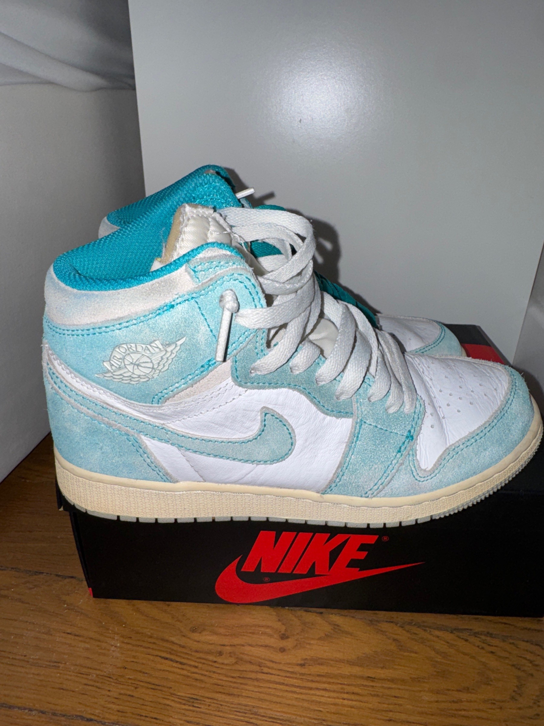 Photo de Air Jordan 1 Retro High OG GS Turbo Green/Sail-White