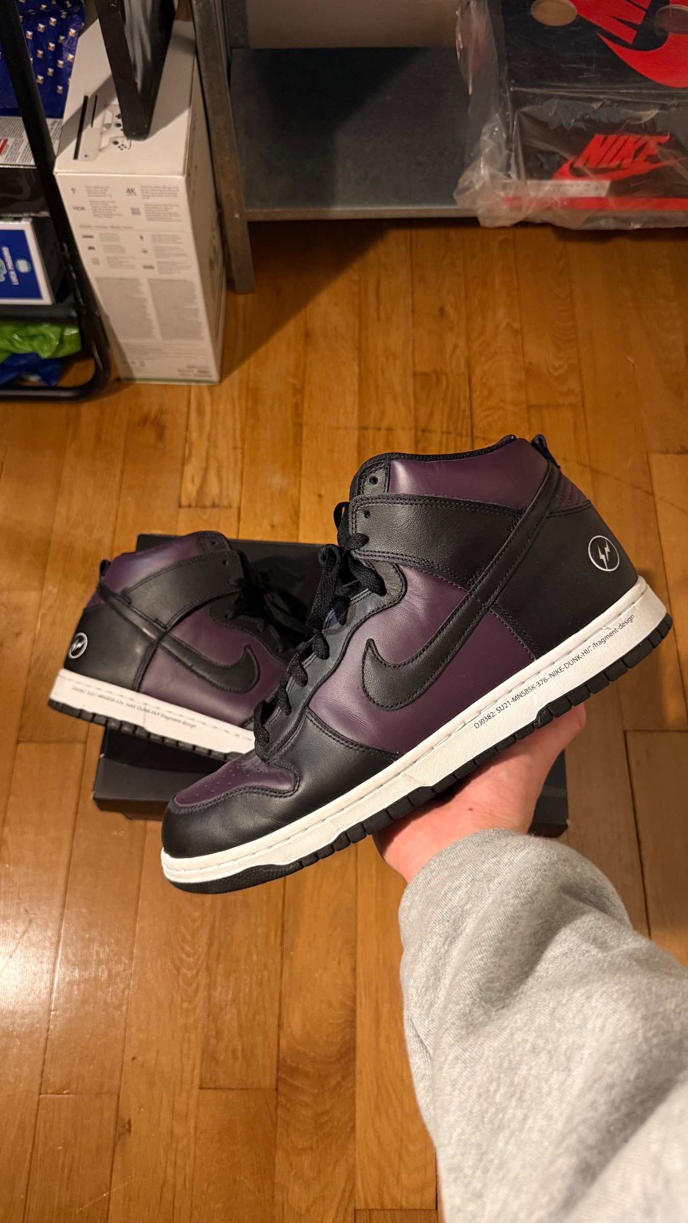 Photo de Nike Dunk High Fragment Wine/Black-White